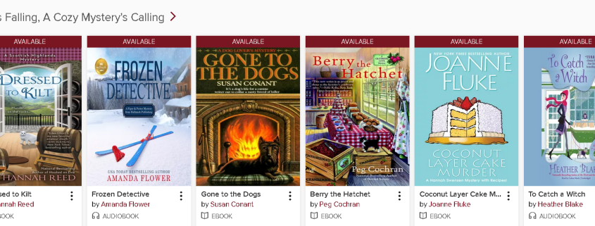 Collection of book covers for cozy mystery eBooks
