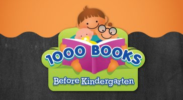 Logo for 1000 Books Before Kindergarten reading challenge