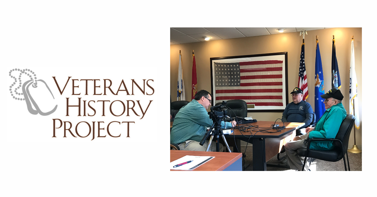Veterans History Project with Chris, a veteran, and Roy